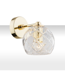 Oviedo Wall Lamp Transparent Brass Steel-1