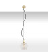Oviedo Dome Pendant Ceiling Light Transparent Brass Steel-1