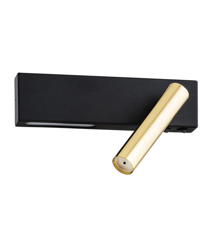 Jasper Reading Wall Light Black Structure Brass Steel 3000K-2