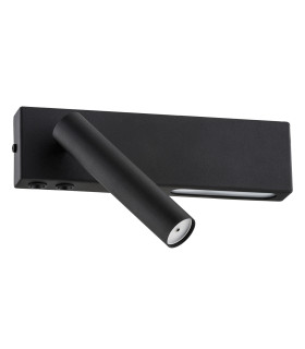 Jasper Reading Wall Light Black Structure 3000K-2