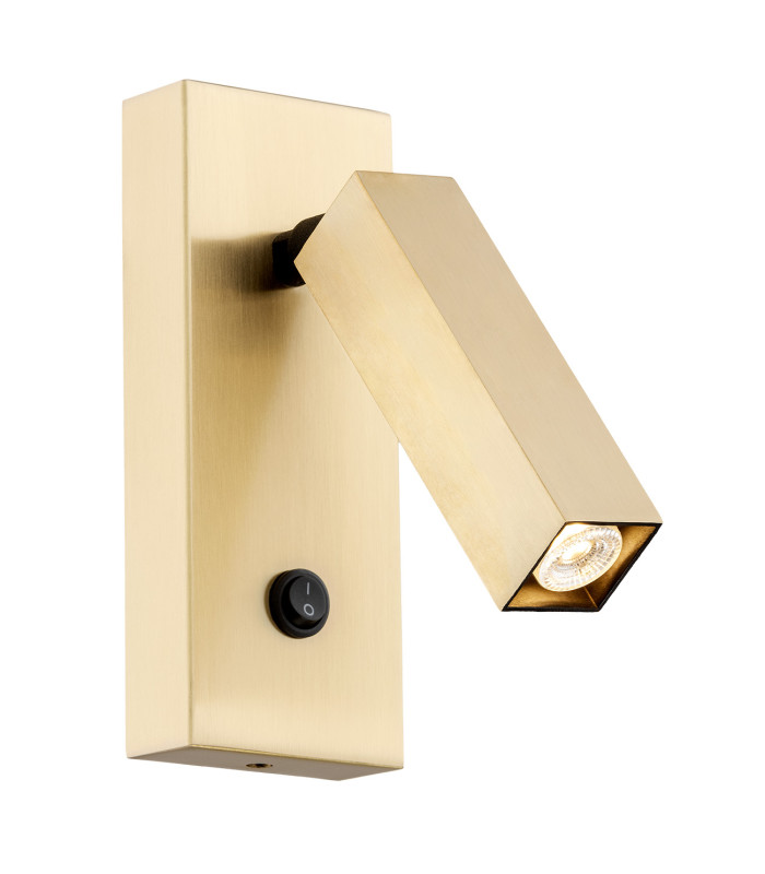Rock Reading Wall Light Brushed Brass-1