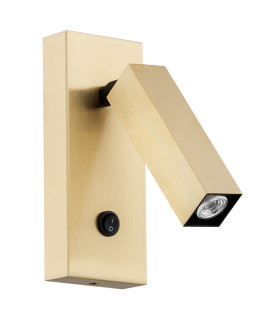 Rock Reading Wall Light Brushed Brass-2