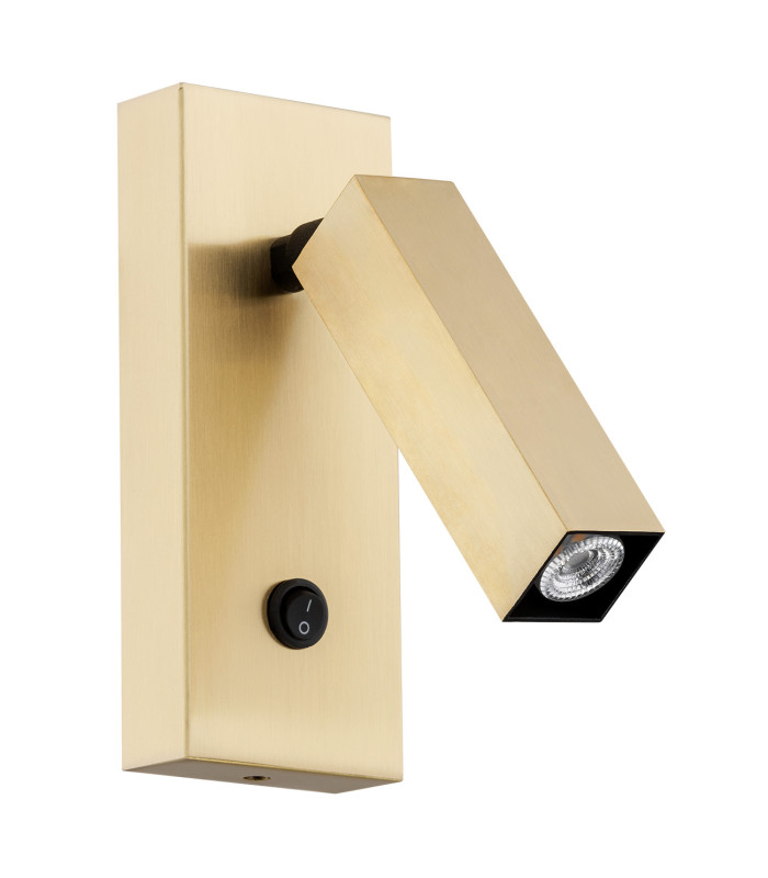 Rock Reading Wall Light Brushed Brass-2