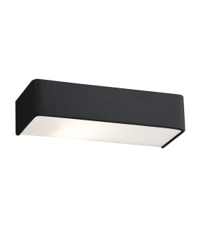 Rodan 30cm Flush Wall Lamp Black Structure-1
