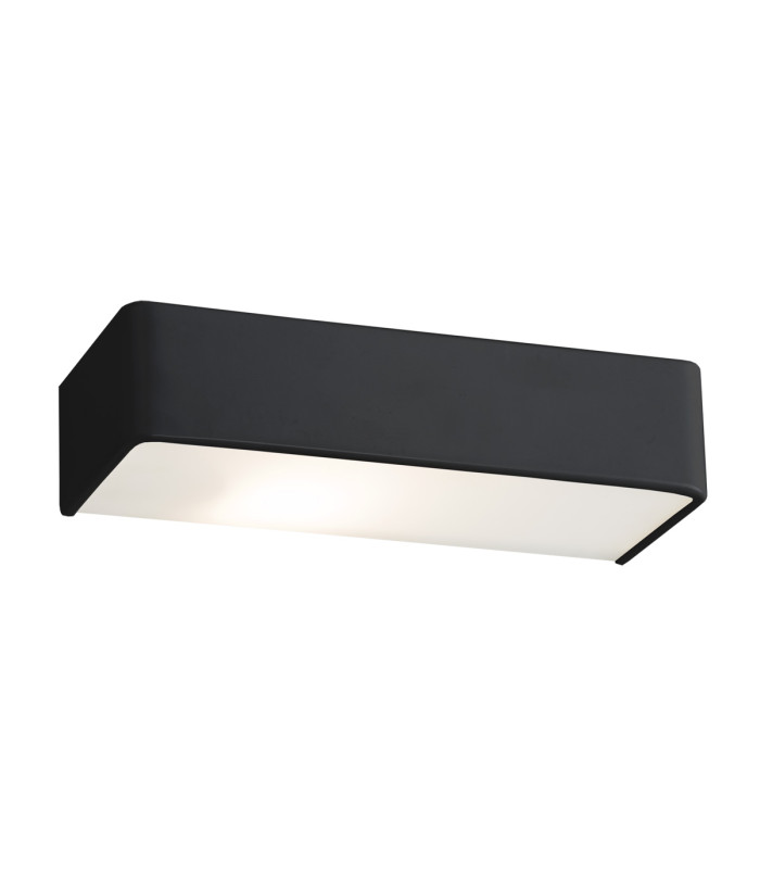 Rodan 40cm Flush Wall Lamp Black Structure-1