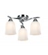 3 Light Semi Flush Multi Arm Ceiling Light Chrome, Opal Glass, E14 - 1