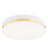 Amore 35cm Flush Ceiling 2 Light White Structure With Gold Strip-1