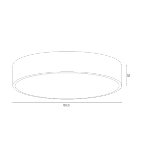 Darling 60cm Flush Ceiling 5 Light Black Structure-2