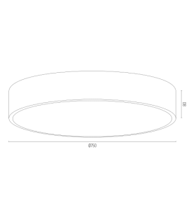 Darling 75cm Flush Ceiling 6 Light Black Structure-2