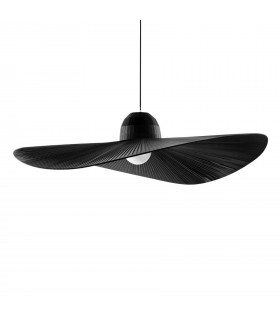 1 Light Dome Ceiling Pendant Light Black - 1