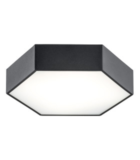 Arizona 29cm Flush Ceiling Light Black Structure-1