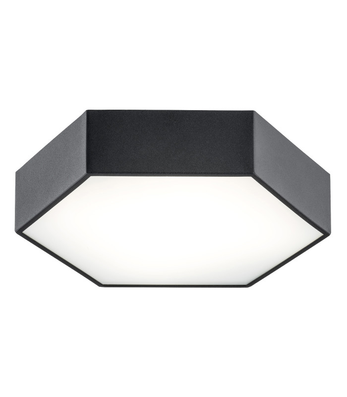 Arizona 29cm Flush Ceiling Light Black Structure-1