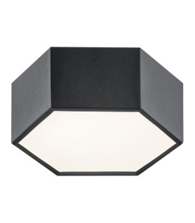 Arizona 15cm Flush Ceiling Light Black Structure-1