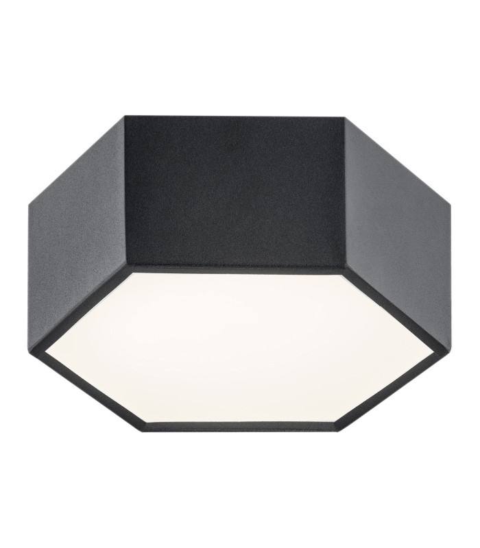 Arizona 15cm Flush Ceiling Light Black Structure-1