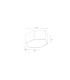 Arizona 15cm Flush Ceiling Light Black Structure-2