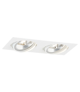 Olimp Plus GU10 Twin Recessed Downlight White Structure-1