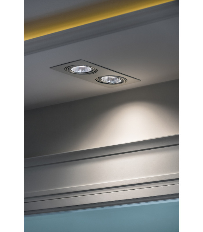 Olimp Plus GU10 Twin Recessed Downlight White Structure-3
