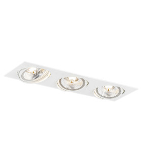 Olimp Plus GU10 Triple Recessed Downlight White Structure-1