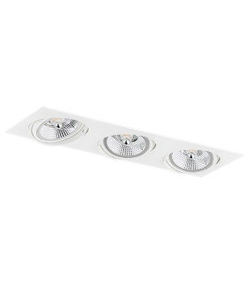 Olimp Plus GU10 Triple Recessed Downlight White Structure-2