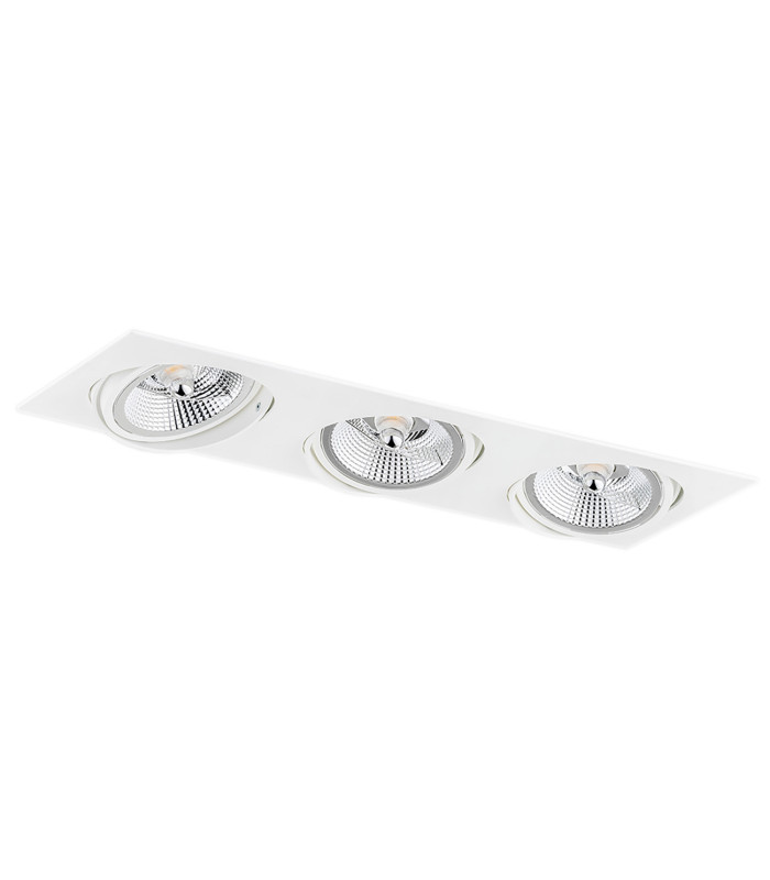 Olimp Plus GU10 Triple Recessed Downlight White Structure-2