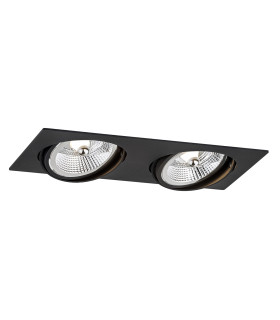 Olimp Plus GU10 Twin Recessed Downlight Black Structure-1