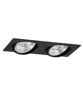 Olimp Plus GU10 Twin Recessed Downlight Black Structure-2