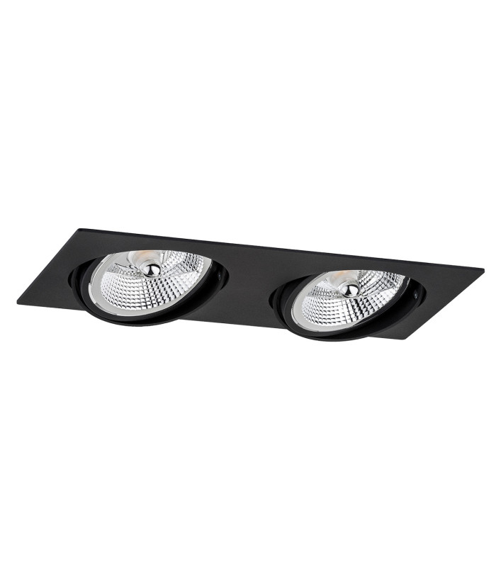 Olimp Plus GU10 Twin Recessed Downlight Black Structure-2