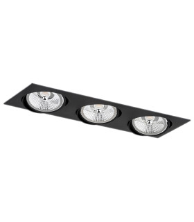 Olimp Plus GU10 Triple Recessed Downlight Black Structure-2