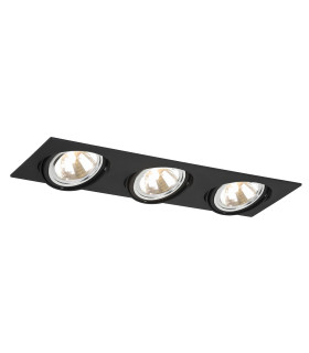 Olimp G9 Triple Recessed Downlight Black Structure-1