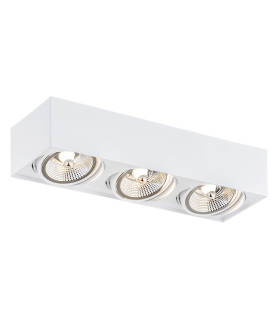 Rodos Plus GU10 Triple Surface Mounted Downlight White Structure-1