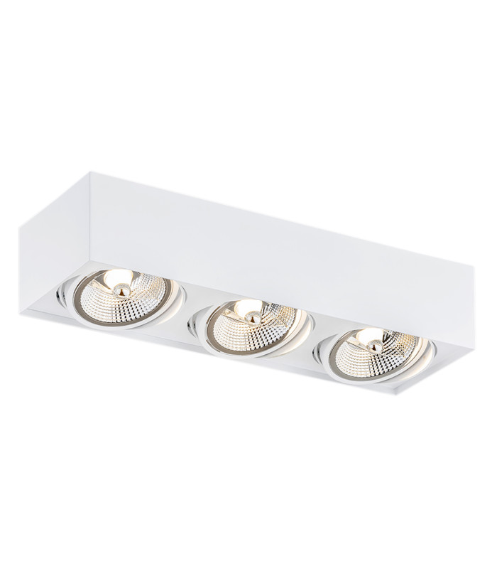 Rodos Plus GU10 Triple Surface Mounted Downlight White Structure-1