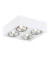 Rodos Plus GU10 Quad Surface Mounted Downlight White Structure-1