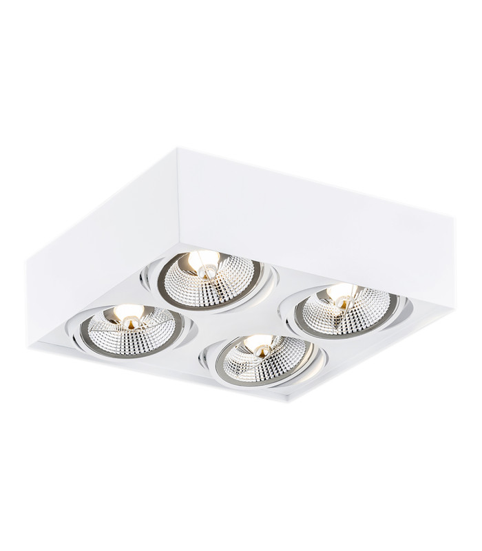 Rodos Plus GU10 Quad Surface Mounted Downlight White Structure-1