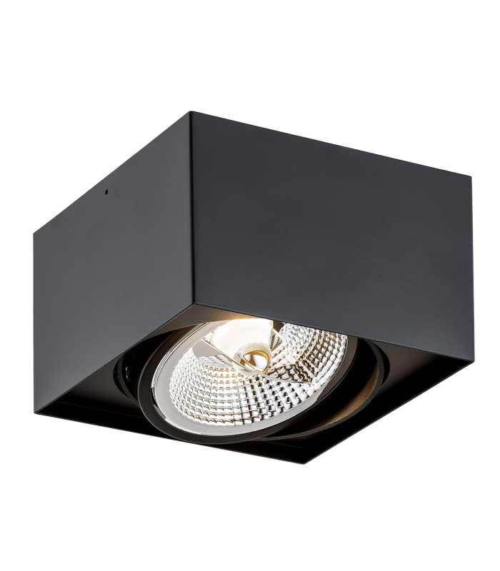 Rodos Plus GU10 Single Surface Mounted Downlight Black Structure-1