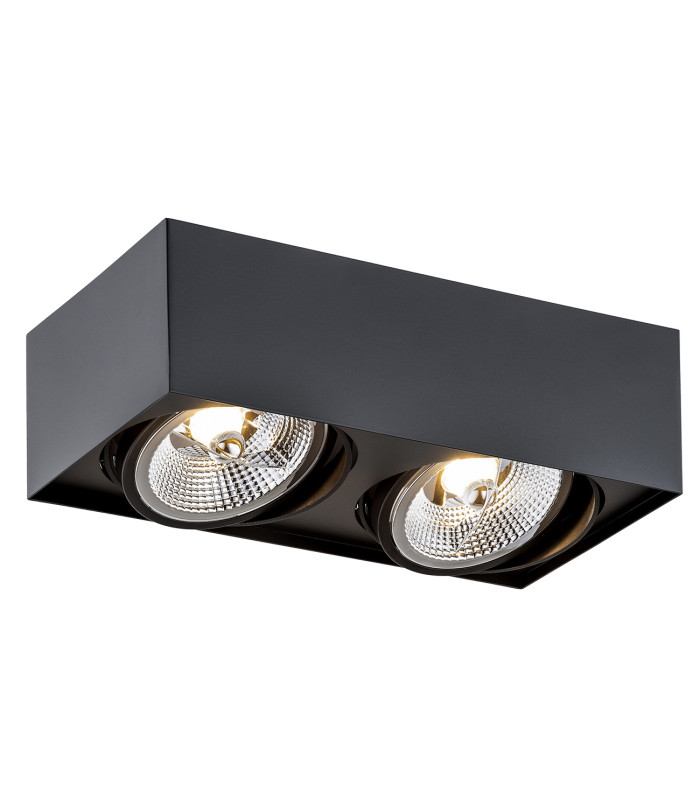 Rodos Plus GU10 Twin Surface Mounted Downlight Black Structure-1