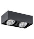 Rodos Plus GU10 Twin Surface Mounted Downlight Black Structure-2