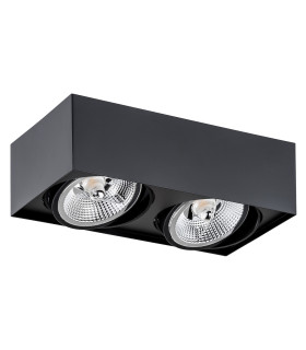 Rodos Plus GU10 Twin Surface Mounted Downlight Black Structure-2