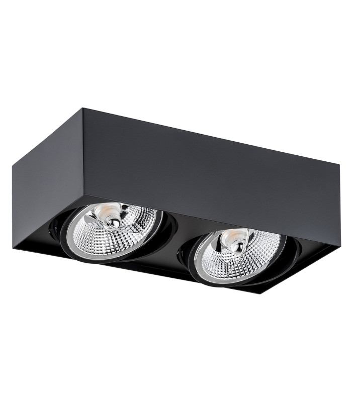Rodos Plus GU10 Twin Surface Mounted Downlight Black Structure-2