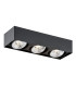 Rodos Plus GU10 Triple Surface Mounted Downlight Black Structure-1