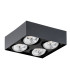 Rodos Plus GU10 Quad Surface Mounted Downlight Black Structure-2
