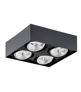 Rodos Plus GU10 Quad Surface Mounted Downlight Black Structure-2