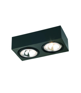 Rodos Twin Surface Mounted Downlight Black Structure-1