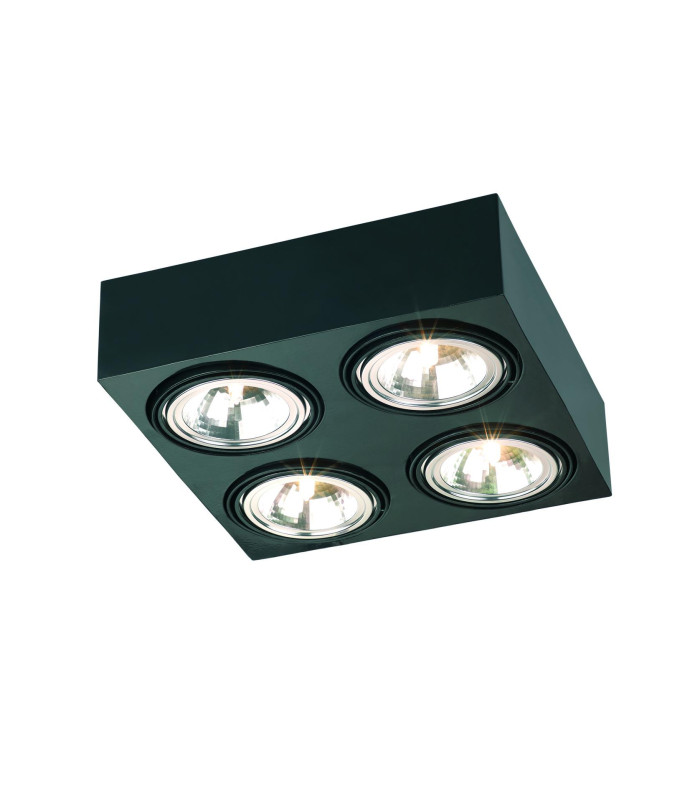 Rodos Quad Surface Mounted Downlight Black Structure-1