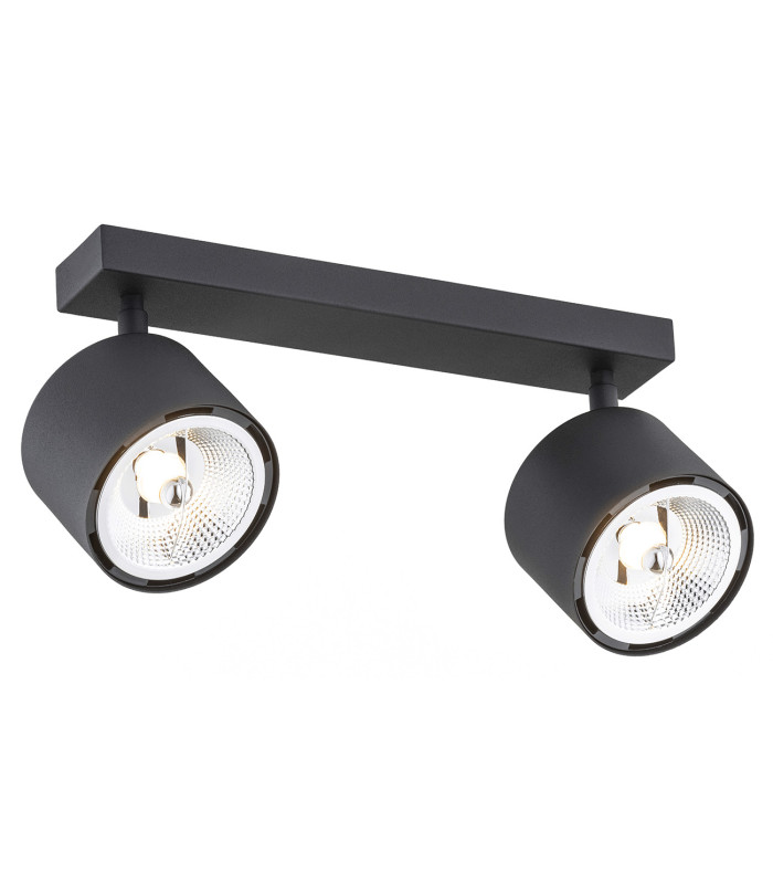 Clevland Twin Ceiling Spotlight Black Structure-1
