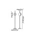 Le Vita LED Floor Lamp Black 6W 2700K-3