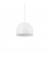 1 Light Dome Ceiling Pendant Light White - 1