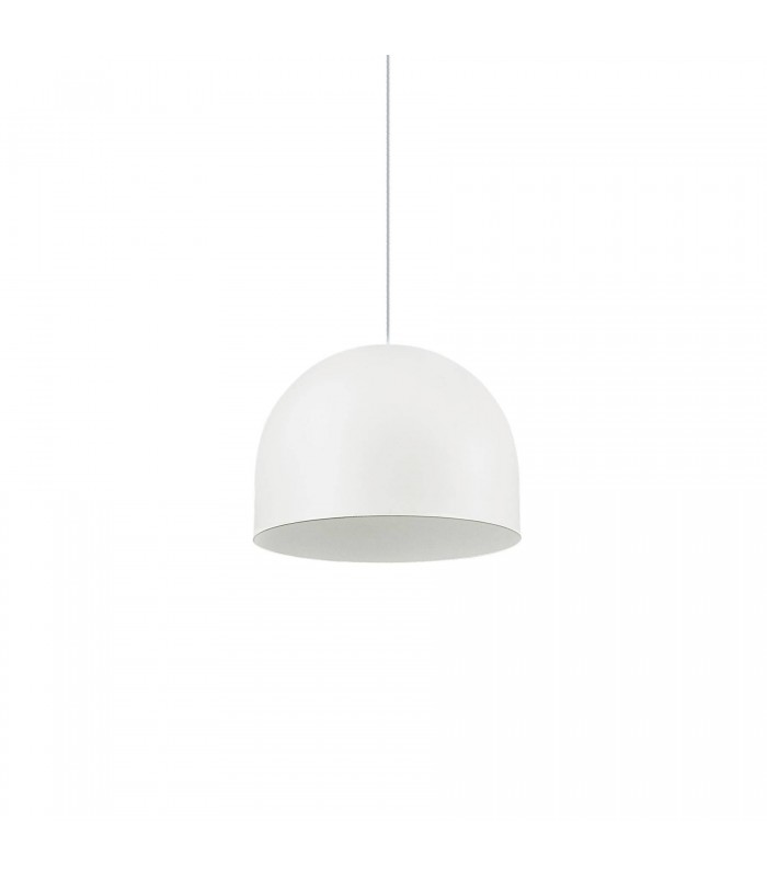 1 Light Dome Ceiling Pendant Light White - 1