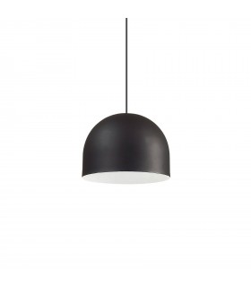 1 Light Dome Ceiling Pendant Light Black - 1