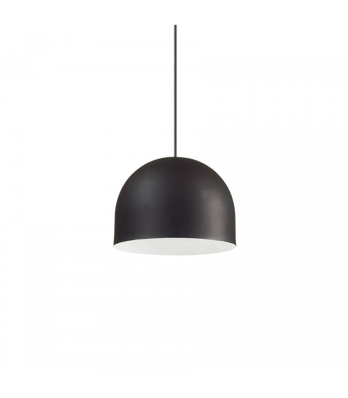 1 Light Dome Ceiling Pendant Light Black - 1