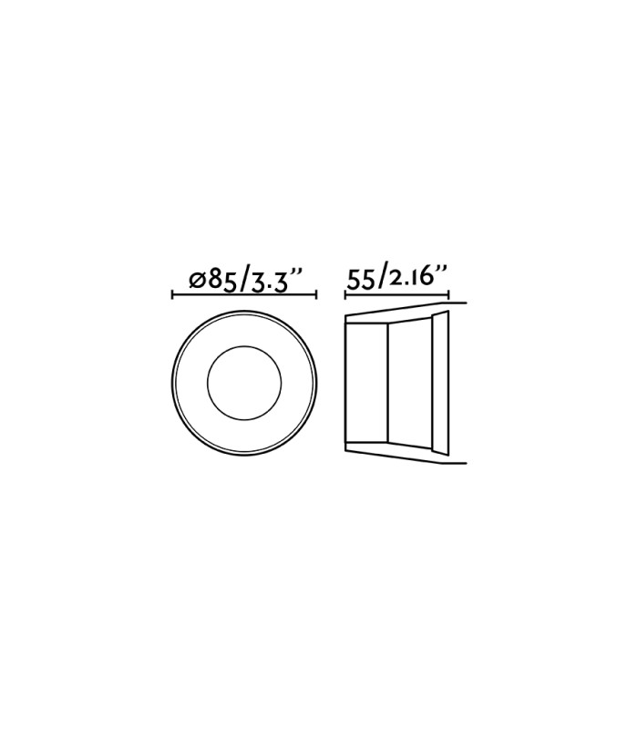 Gas Black Recessed Downlight GU10-3